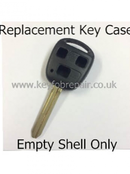  Toyota TOY43 3 Button Key Fob Case-Yaris Celica Rav4 Land Cruiser Etc